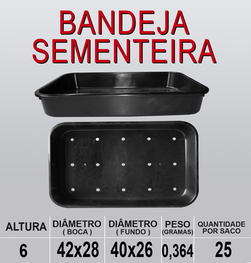 BANDEJA SEMENTEIRA